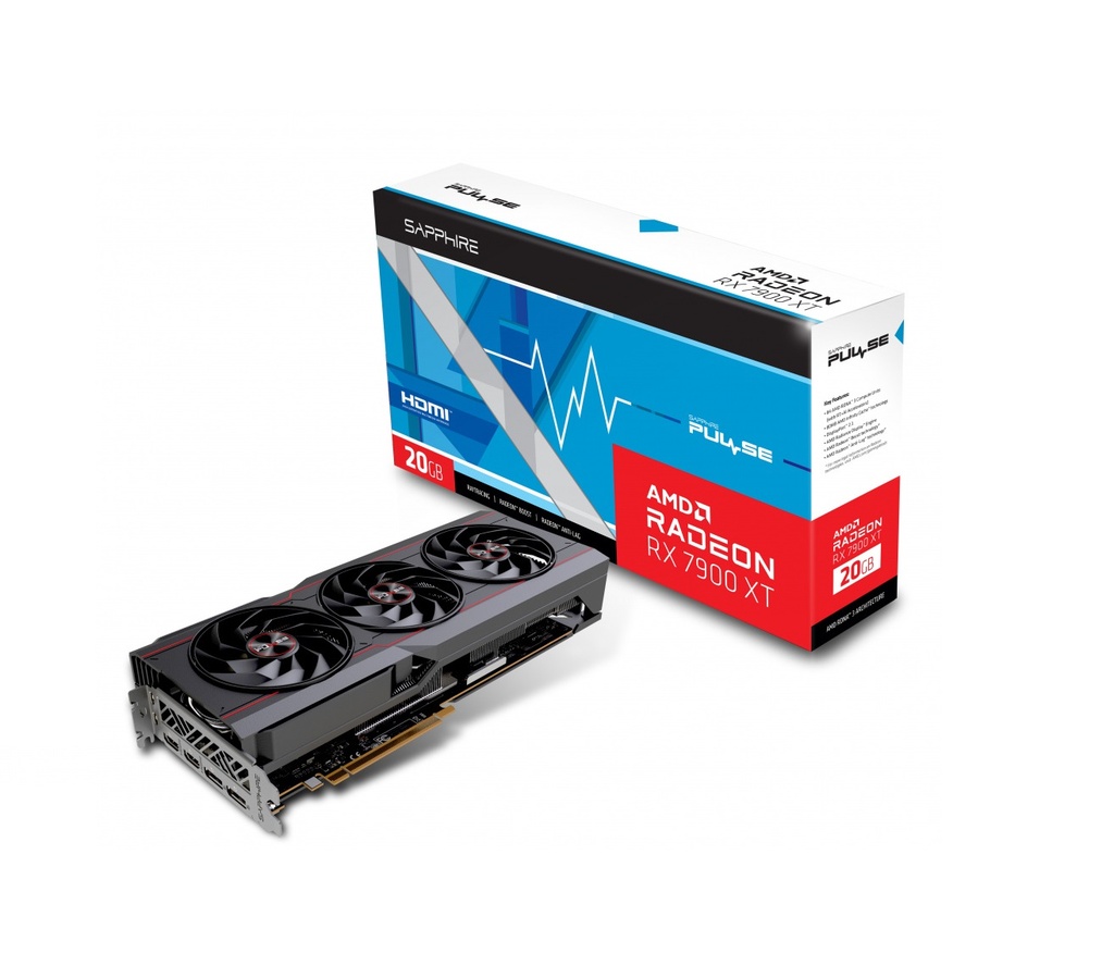 Tarjeta de Video Sapphire AMD Radeon RX 7900 XT PULSE 20GB 320-Bit GDDR6 PCI Express 4.0