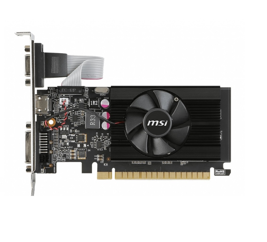 Tarjeta de Video MSI NVIDIA GeForce GT710 2GB DDR3 PCIe HDMI DVI VGA