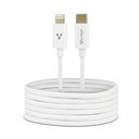 Cable vorago tipo c - lightning 20w carga rapida 1 mt blanco cab-125