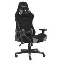 Silla gamer de tela ocelot color negro con gris base reforzada de nylon