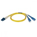 Cable patch tripp lite fibra dúplex monomodo 8.3µm/125µm 3m