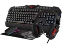 Kit Gamer 4 en 1 Naceb Back To The Wild Teclado + Mouse + Audífonos + Mousepad Alámbrico USB Español