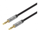 Cable manhattan auxiliar audio estéreo 3.5mm 5m color negro-plata