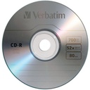 Disco compacto verbatim cd-r 80min 700mb 52x paquete c/50 pzas