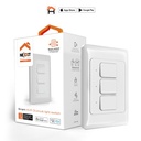 Interruptor de Luz Inteligente Nexxt Solutions NHE-T100 3 Botones WiFi