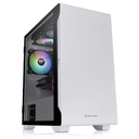 Gabinete thermaltake s100 tempered glass snow edition, blanco,micro tower,micro atx, mini-itx, 4 ranuras de expansion, ventana l