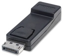 Conector displayport manhattan a hdmi, macho a hembra, color negro, cubierta cloruro de polivinilo, certificacion ul 20276 fcc c