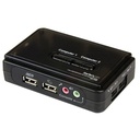 Juego conmutador kvm 2 puertos todo incluido - usb - audio y video vga - 2x usb a hembra - 2x mini usb b hembra - hd15 macho - s