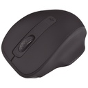 Mouse optico quaroni inalambrico 4 botones color negro con ajuste de dpi 1600