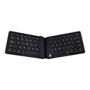 Teclado plegable acteck ax40, inalambrico bluetooth 3.0, bateria recargable, color negro