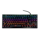 Teclado Gamer Ocelot Gaming OGMK02 RGB Teclado Mecánico Switch Azul Alámbrico Negro Español