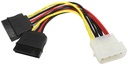 Cable De Poder Tipo Y De 1 Molex A 2 Sata Macho Xcase