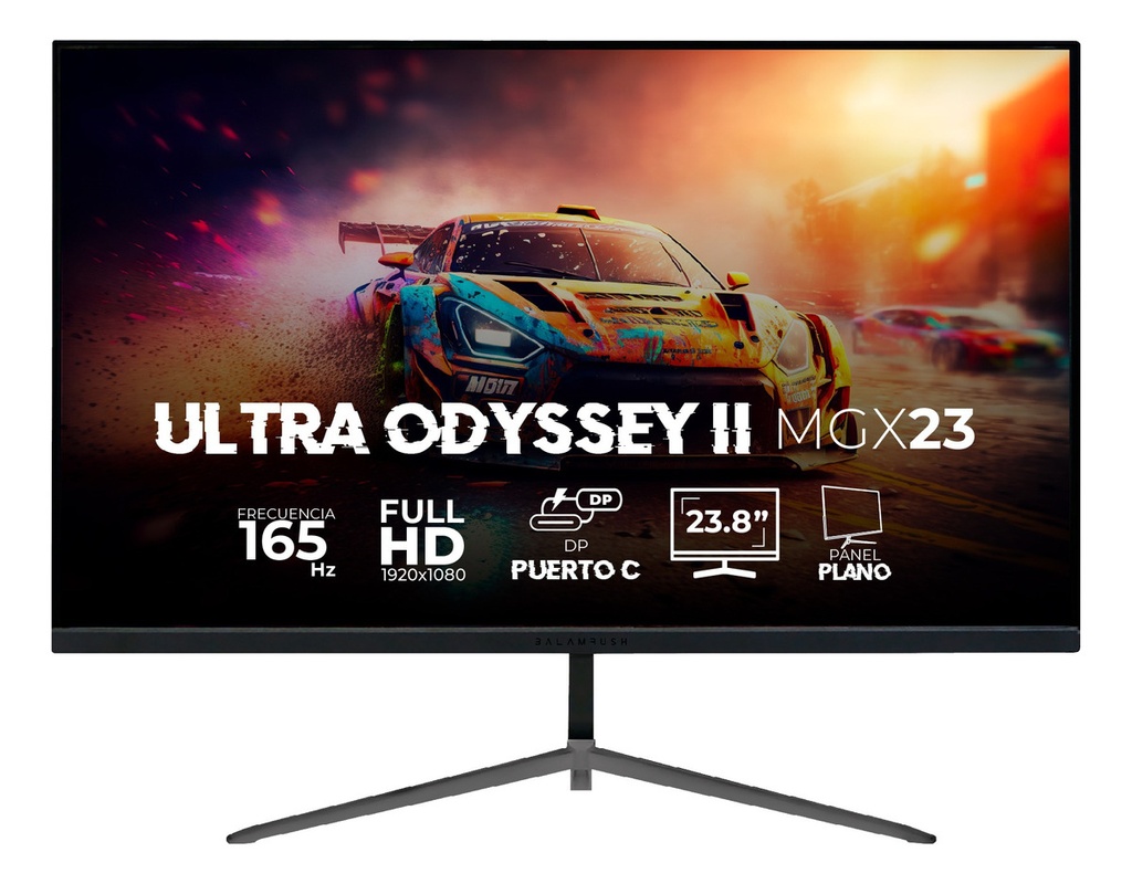 Monitor 23.8" balam rush br-938341 ultra odissey ii mgx23 1920*1080 165hz 1ms hdmi dp plano negro