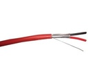 Cable de alarma contra incendios belden 5220fl 002a1000 forro pvc rojo cmr riser-fplr 2c/16awg 2 conductores calibre 16 awg solido 100% cobre uso interior especial para aplicaciones alarma de incendio, monitorización/detección, circuitos:audio, control,iniciación, notificación, entorno ruidoso bobina 1000 pies 305 metros