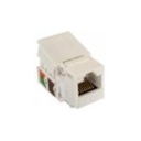 Conector jack enson ens-jtl6wh cat6 color blanco a 90 grados ponchado facil sin pinzas y cubrepolvo