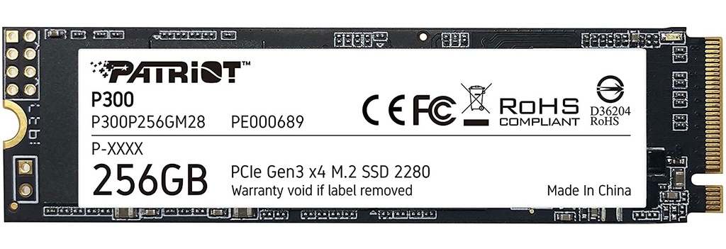 SSD Patriot P300 256GB PCI Express 3.0 x4 M.2