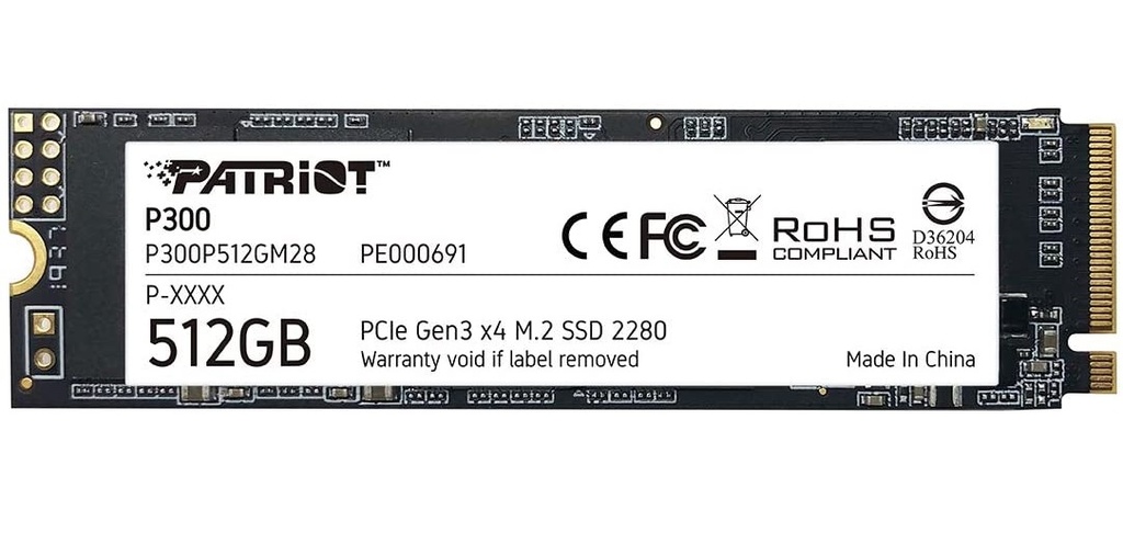 SSD Patriot P300 512GB PCI Express 3.0 x4 M.2