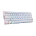 Teclado Mecánico Draconic White Redragon RGB Bluetooth Ingles Alámbrico/Inalámbrico Switch Brown Blanco