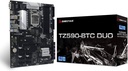 Tarjeta madre biostar tz590pro duo 4xddr4 128gb 3600mhz pcie 3.0 m.2 1xhdmi 1xvga s 1200 intel 10th 11th gen atx