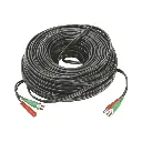 Cable coaxial ( bnc rg59 ) + alimentación / siamés / 50 metros / 100 % cobre / para cámaras 4k  / uso interior y exterior