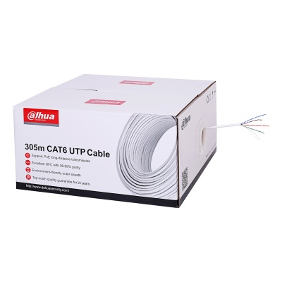 Bobina De Cable Dahua 100% Cobre Cat6 UTP 305 Metros