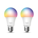 Foco Regulable Inteligente TPL-Link Tapo L530E WiFi Multicolor Base E27 8.7W 806 Lúmenes Blanco 2 Piezas