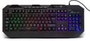 Teclado alambrico necnon nbgkhy01bm gaming multimedia usb 110 teclas bloq despl luz led negro