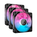 Ventilador Para Gabinete Corsair RX120 RGB PWM 3x 120mm 2100RPM RGB