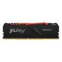 Memoria RAM Kingston Fury Beast Black RGB DDR4 3733MHz 8GB CL19