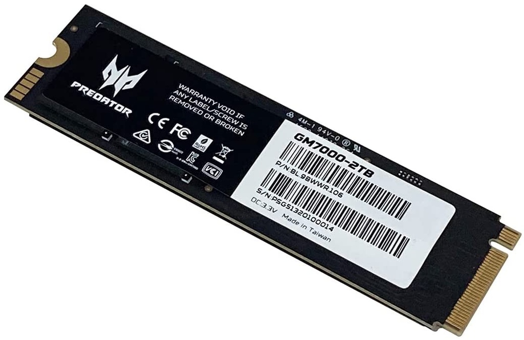 Unidad SSD Acer Predator GM-7000 NVMe 2TB PCI Express 4.0 M.2