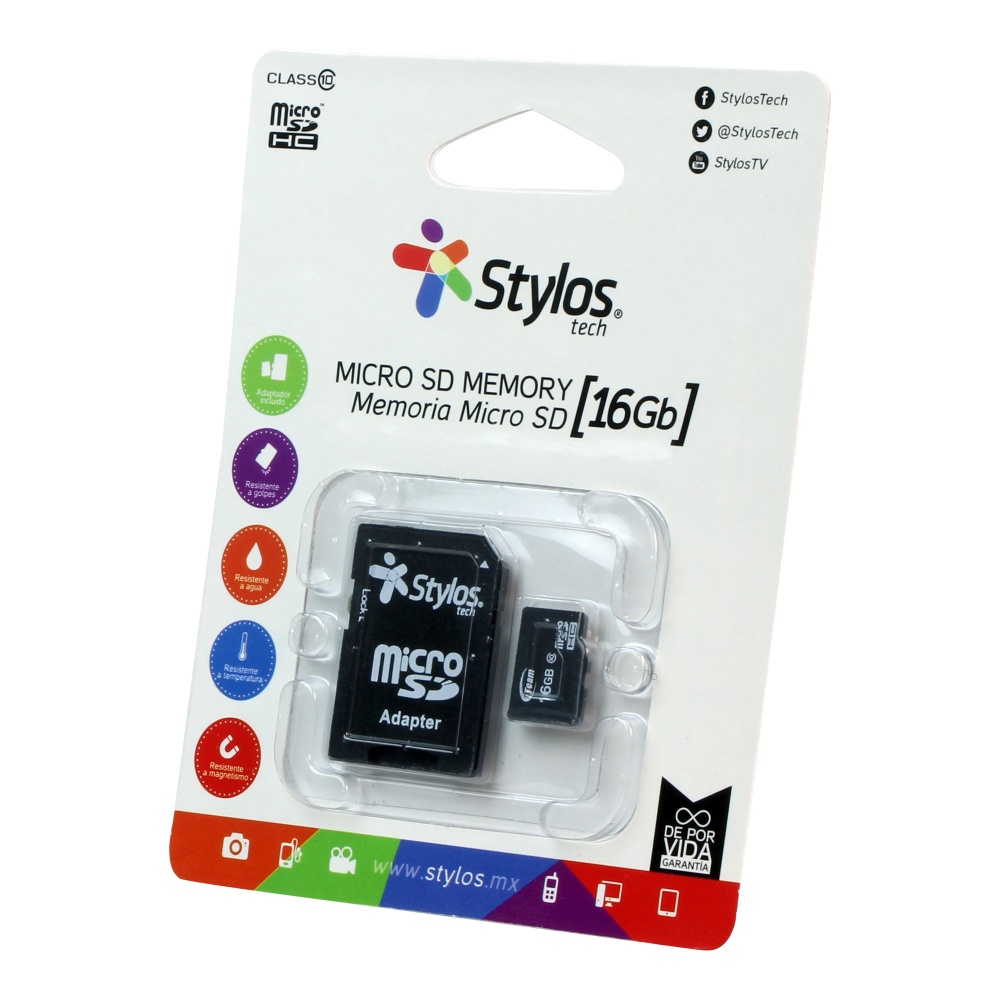 Memoria Flah Stylos STMS161B 16GB MicroSDHC Clase 10