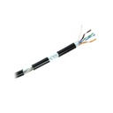 Bobina de cable de 305 metros cat6+ calibre 23 exterior blindado tipo ftp para climas extremos, ul, color negro,