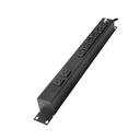 Tomacorriente horizontal (pdu) de 8 contactos (nema 5-15r) rack 19" 1ur. voltaje entrada/salida: 120vca/15a