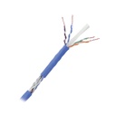 Cable cat6+ calibre 23 alto rendimiento, etl,ul, con garantía de 25 años, color azul, de 100 metros, super flexible, para aplica