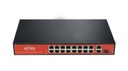 Switch poe (802.3af/at/bt) no administrable de largo alcance, hasta 250m, 16 x 10/100mbps (poe) + 2 x 100/1000mbps + 1 x sfp, 20