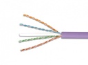 Bobina de cable utp reelex, de 4 pares, desempeño cat6, ls0h (bajo humo, cero halógenos), color violeta, 24 awg, 305m