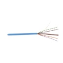 Bobina de cable utp reelex, de 4 pares, alto desempeño cat6, pvc (cmr), color azul, 23 awg, 305m