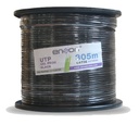 Cable utp cat5e enson 13152b305 serie pro-ii c/gel calibe 24 awg 100% cobre bobina de 305 metros forro pe color negro uso exteri