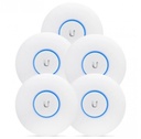 Access Point Ubiquiti Networks UniFi AC LR Inalámbrico 1000 Mbit/s 2.4/5GHz 1 Antena De 3dBi Paquete De 5 Piezas