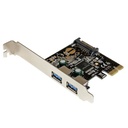 Tarjeta pci express 2 puertos usb 3.0 con alimentacion sata hu.