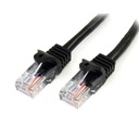 Cable de red 0.5m negro cat5e ethernet sin enganche