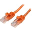 Cable red 0.5m naranja cat5e e thernet sin enganche