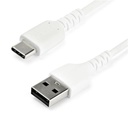 Cable usb 2.0 a usb-c de 1 m blanco - con fibra aramida