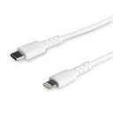 Cable usb-c a lightning de 2m color blanco - certificado mfi