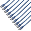 Cable de red rj45 cat6 azul de 1.8m - pack de 10 - moldeado