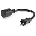 Cable de alimentacion de 30cm - nema-l5-20r a nema-5-20p - 12awg