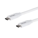 Cable de 2m usb-c a usb tipo c con pd 5a usb 2.0 blanco