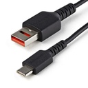 Cable de carga de 1m usb-a a usb-c - con bloque de datos