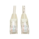 Cable patch cat5e utp moldeado snagless rj45 m/m blanco 2.13m .