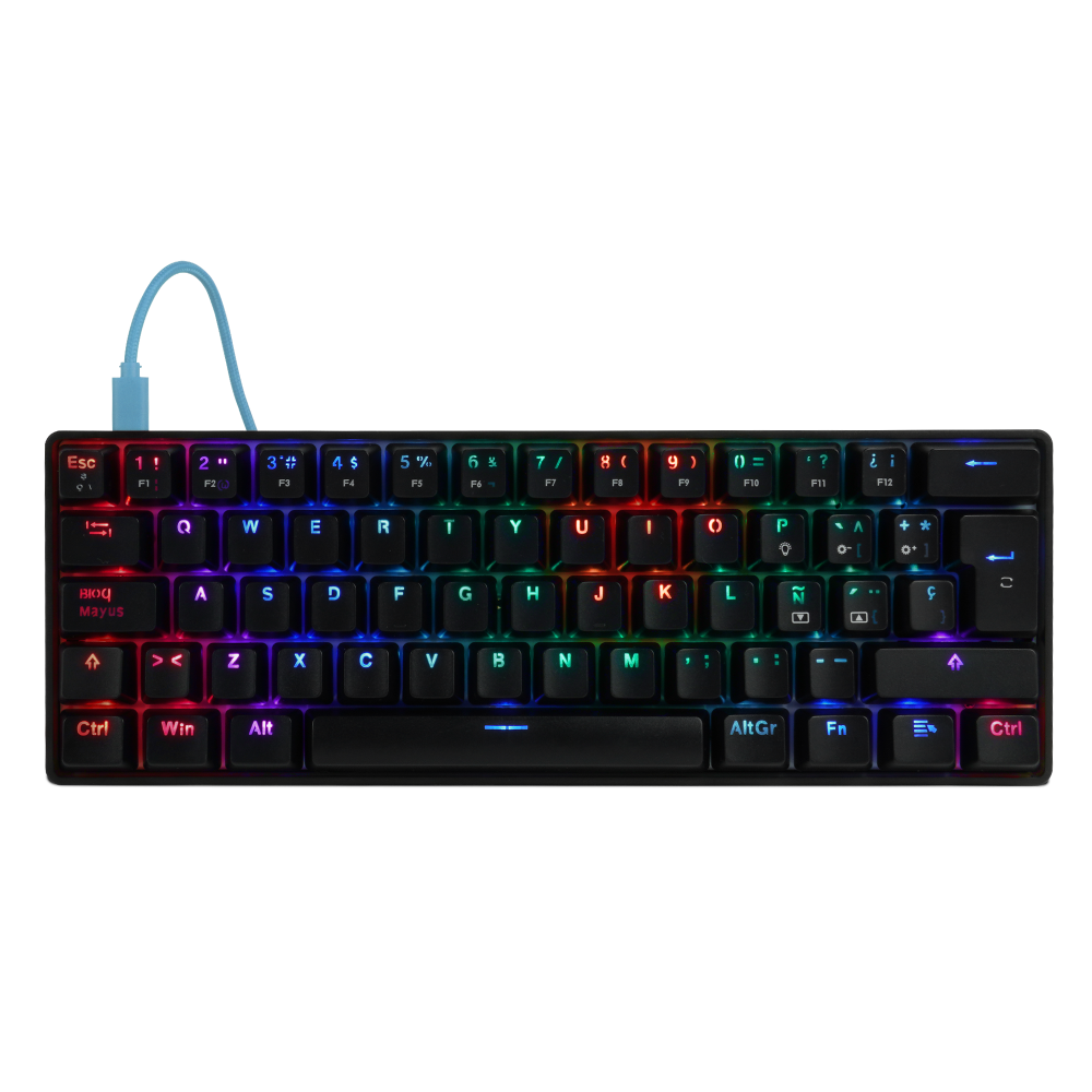 Teclado Mecánico Gamer Game Factor KBG560 RGB Switch Red Alámbrico Español